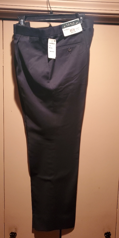 NWTS RALPH LAUREN PLEATED SUIT PANTS 36X31L